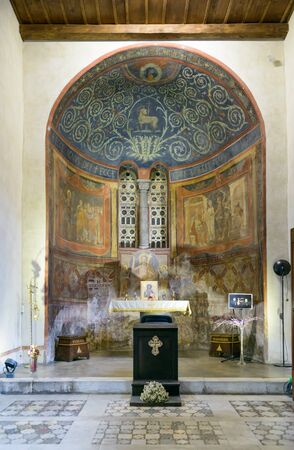 inside the church of Santa Maria in Cosmedin in Rome, Italyのeditorial素材