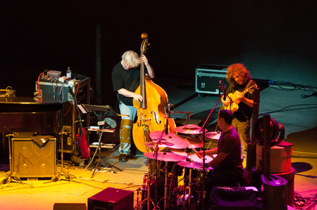 Rome, Italy - July 17, 2010: A jazz concert night in Rome Pat Metheny was the performer for a fusion jazz nightのeditorial素材
