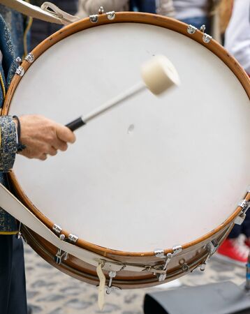 Instrument of a player of a country band in a villageの写真素材