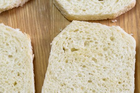 Sliced white bread ready for sandwichesの写真素材