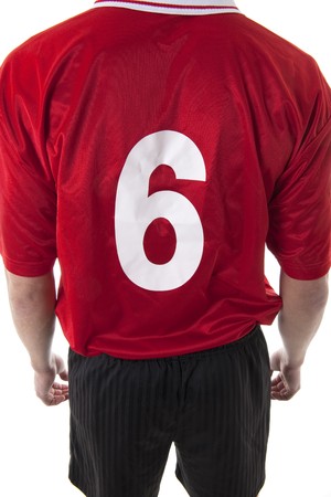 Soccer/Football player t.-shirt, close-upの写真素材