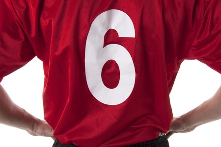 Soccer/Football player t.-shirt, close-upの写真素材