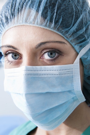 Close-up of a Female surgeonの写真素材