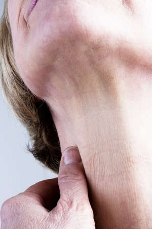 Close-up of mature woman neck