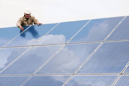 Working On Solar Panels