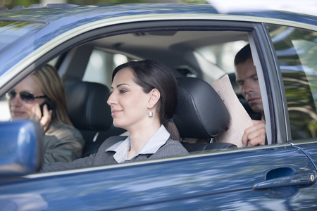Business people sharing carの写真素材