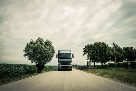Truck on the roadの写真素材
