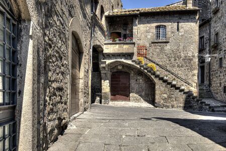 Viterbo Medieval Buildingの写真素材