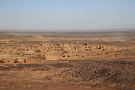 Berber village abandoned in the desert near the town of Merzouga.の写真素材