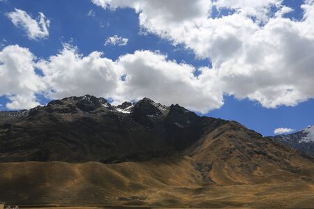Peruvian landscape on the Andes plateauの写真素材