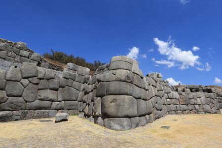 The impressive fortress of Sacsayhuaman, Cusco areaの写真素材