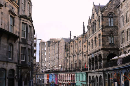 The beautiful buildings on the streets of Edinburgh, Scotland