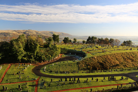View of Scottish landscape in autumn