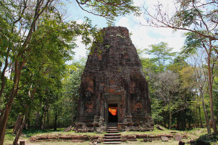 The ruins of Sembo Pprei Kuk Kampong Thom, Cambodiaの写真素材