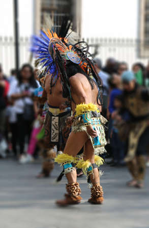 Mayan dance in the center of Mexico City