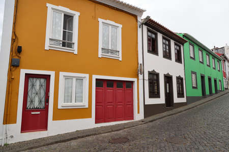 The colorful of Angra do Heroismo, Terceira island, Azoresの写真素材