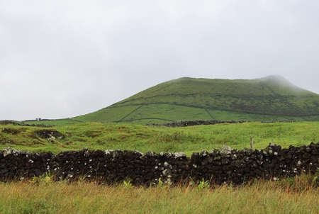 Landscape with Volcano in the background, Terceira island, Azoresの写真素材