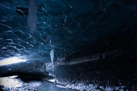 Ice cave in southern Icelandの写真素材