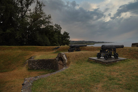 Detail of the Fort Anne National Historic Site, Canadaの写真素材