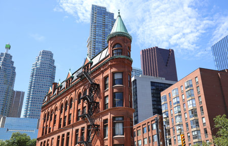 Flatiron building in Toronto, Canadaの写真素材