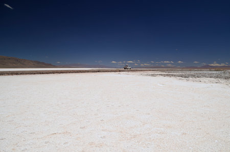 The Salar de Pocitos in the Puna Argentinaの写真素材