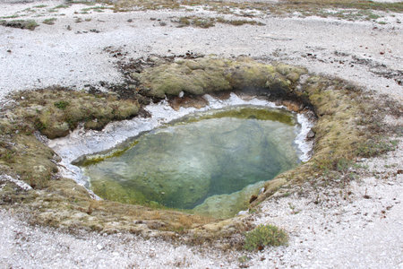 Hot pool in Yellowstone National Parkの写真素材