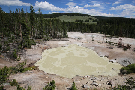 Hot pool in Yellowstone National Park
