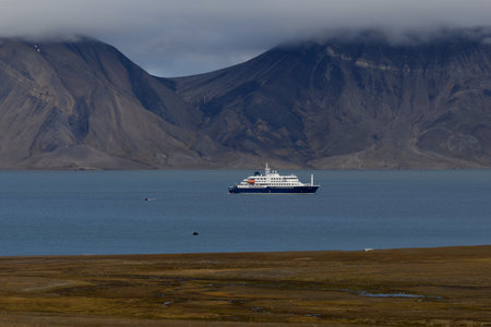Landscape in the realm of Bamsebu in Svalbardの写真素材
