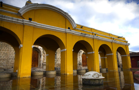 Public wash houses in Antigua, Guatemalaの写真素材