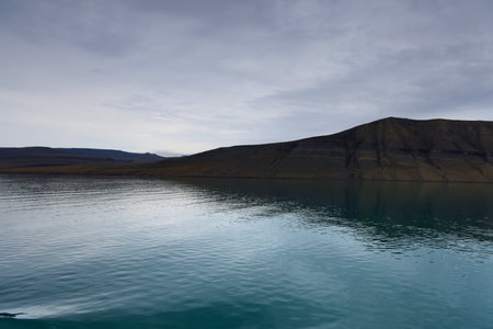 Landscape of Svalbard Islands, Norwayの写真素材