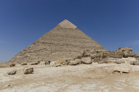 View of the Pyramid of Chephren in Giza, Egypt