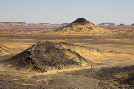 The Martian Landscape of the Black Desert in Egyptの写真素材