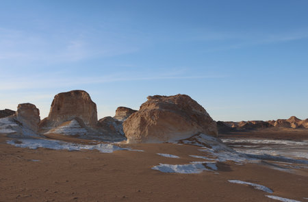 View of the Desert of Obstacles, Egyptの写真素材