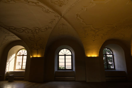 View of a hall of the Strahov Monastery in Prague