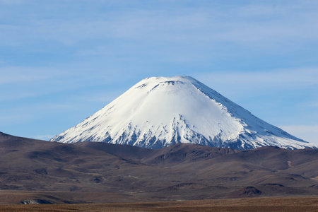 Parinacota Volcano on the border between Chile and Bolivia