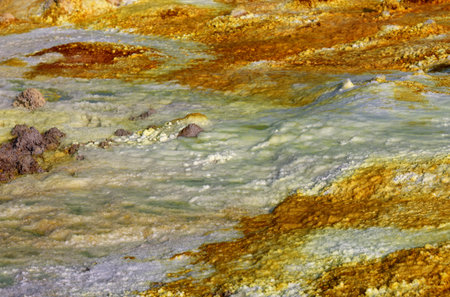 The extraordinary colors of the soil of Dallol volcano in the Danakil Depression, Ethiopia