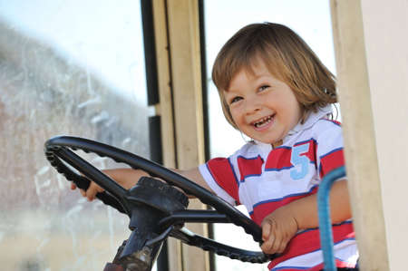 Child drives の写真素材