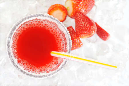 strawberries and juice の写真素材