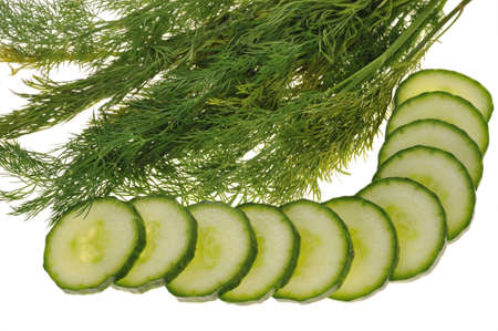 cucumber and dill の写真素材