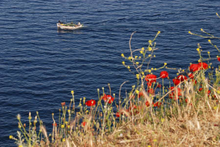 boat at seaの写真素材