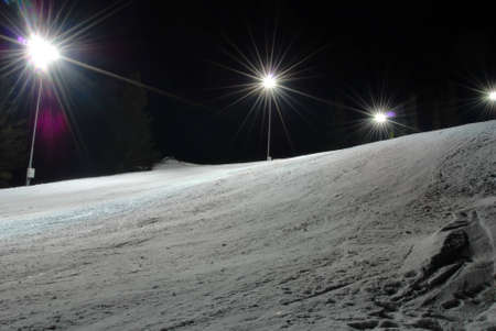 night skiing の写真素材