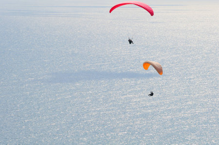 paraglider flying in the sky 