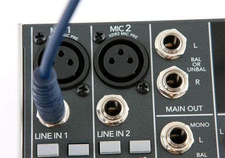 Audio mixing table - detail