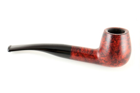 Wooden tobacco pipe, side view