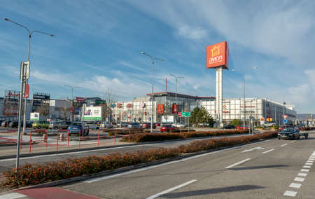 Bratislava, Slovakia - January, 2, 2022 : Avion Shopping Park. Shopping centre in Bratislava, Slovakia. Close to IKEA Bratislava and the Bratislava Airport.のeditorial素材