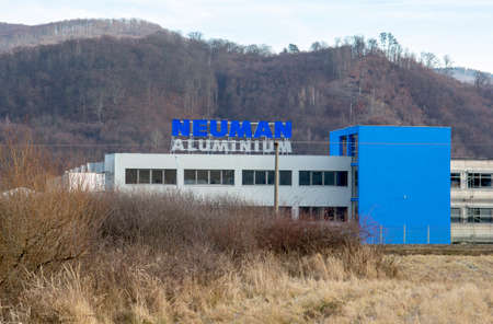Zarnovica, Slovakia - January, 8, 2022 : Neuman Aluminium factory. The Neuman Aluminium Group is one of the largest manufacturers of aluminum parts.のeditorial素材