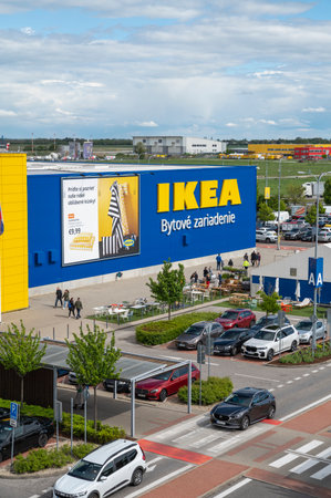 Bratislava, Slovakia - April, 20, 2024 : IKEA furniture retail store. IKEA has been the world's largest furniture retailer since 2008 and designs and sells ready-to-assemble furniture.のeditorial素材