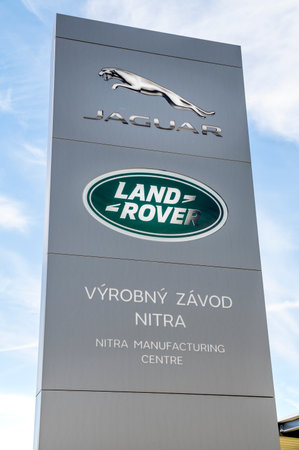 Nitra, Slovakia - May , 13, 2024 : Jaguar Land Rover manufacturing plant in Nitra. JLR production facility. Slovakia.のeditorial素材