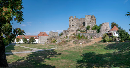 Ruins of the Levice Castle. Levicky hrad, Slovakia.の写真素材