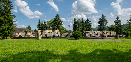 The Armored train Hurban. World War II. Slovak National Uprising. Zvolen. Slovakia.の写真素材